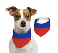 Écharpe drapeau russe pour animal domestique, bandanas printemps été en coton doux pour chiot, accessoires réglables pour petites, moyennes et grandes filles, garçons, chiots, taille M