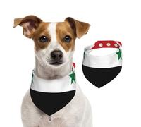 Écharpe drapeau syrien pour animal domestique, bandanas printemps été en coton doux pour chiot, accessoires réglables pour petites, moyennes et grandes, filles, garçons, chiots, grands