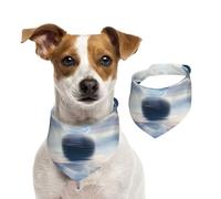 Écharpe Dreamy Matte Peinture pour animal domestique Bandanas Printemps Été Coton Doux Chiot Foulards Réglable Accessoires pour Petite, Moyenne et Grande Fille Garçon Chiot Taille M