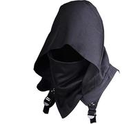 Écharpe du capot de capot cyberpunk, costume médiéval assassin unique, costume de manche en hiver un chapeau de manteau unisexe pour le cosplay d'Halloween et les usages quotidiens, cyberpunk, cost