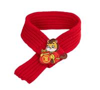Écharpe du Nouvel an Chinois pour Chat - Décoration Chinoise en Rouge Chaud Tricoté - Écharpe De Fête pour Chien,pour Fêtes Hivernales Jardin Intérieur Extérieur Usage Quotidien