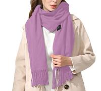 Écharpe Echarpe Femme Douce Rouge Chaud Beige Foulard Chauffante Acrylique Plaid Hiver Coffret Grande Coton Marron