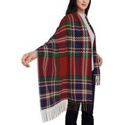 Écharpe écossaise à carreaux pour femme, motif tartan Macfarlane McFarland, douce au toucher cachemire, châle pashmina, confortable et léger, idéal au quotidien et pour les fêtes.