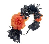 Écharpe Écossaise rose pour femme, couronne de mariage, fête des morts, Halloween, mexicain Noir Argent (AA, One Size)