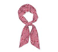 Écharpe élégante à carreaux rouges et carrés blancs pour femme - Écharpe légère imprimée pour printemps et automne, Noir , taille unique