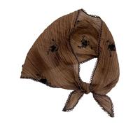Écharpe élégante en polyester au toucher soyeux - Protection solaire - Accessoire de mode pour la plage, la randonnée, le travail - Foulard multifonction, marron, taille unique
