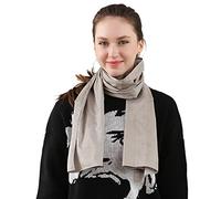 Écharpe en Bambou EMF avec Fil d'argent - Anti-Radiation - Plus de 99% de Blindage Contre 5g, WiFi - Tissu Faraday (145 * 55 cm),Gris