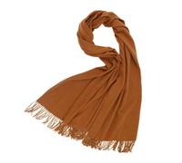 Écharpe en cachemire tissée pour femme - Douce - Pashmina - Foulards non pelucheux à l'huile, marron, taille unique