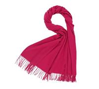 Écharpe en cachemire tissée pour femme - Douce - Pashmina - Foulards non pelucheux à l'huile, Rose, taille unique