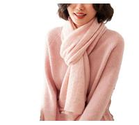 Écharpe en Cachemire uni pour Femme, épaisse et Chaude, idéale pour l'hiver. Châle léger tricoté.