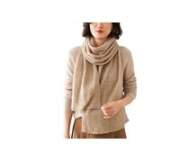 Écharpe en Cachemire uni pour Femme, épaisse et Chaude, idéale pour l'hiver. Châle léger tricoté.