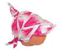 Écharpe en coton avec capuchon à nouer pour bébé Nellys, pastèque - rose