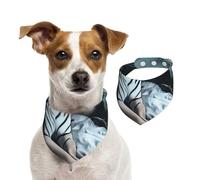 Écharpe en coton doux pour chien Portrait de tigre blanc Portrait - Bandana pour chien - Accessoires réglables pour petites, moyennes et grandes filles - Garçon - Taille M