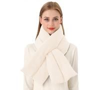 Écharpe en Duvet Femme Homme Écharpe à Croisée Foulard Classique Couleur Unie Écharpe Imperméables Cache Cou Ultra Léger Tour de Cou Anti Froid Coupe-Vent Court Châle Sport Ski Camping