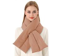 Écharpe en Duvet Femme Homme Écharpe à Croisée Foulard Classique Couleur Unie Écharpe Imperméables Cache Cou Ultra Léger Tour de Cou Anti Froid Coupe-vent Court Châle Sport Ski Camping