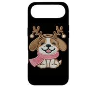 Écharpe en Forme de Chien Souriant avec Bois de Renne Coque pour iPhone Air