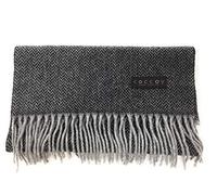 Écharpe en laine pure pour hommes (45% Cachemire, 55% laine Mérinos) avec franges gr. 225 mètres carrés 30x180 (gris 24)