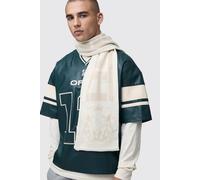Écharpe en maille à motif jacquard homme - ecru - ONE SIZE, ecru