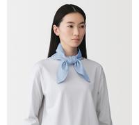 Écharpe en mélange de lyocell avec poche Carreaux Bleu Marine Drap de bain