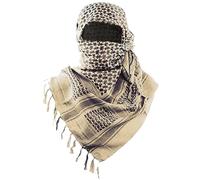Écharpe en Palestine, Shemagh 43x43in Coton Palestine Keffiyeh, écharpe tactique Shemagh avec écharpe arabe à gland pour hommes, accessoires de vêtements (beige)