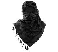 Écharpe en Palestine, Shemagh 43x43in Coton Palestine Kffiyeh, écharpe tactique Shemagh avec écharpe arabe à gland pour hommes, accessoires de vêtements (noir)