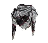 Echarpe En Pashmina Echarpe Femme Blanche Et Noire Femmes Automne Hiver Écharpe Classique Gland Plaid Écharpe Chaud Doux Chunky Grande Couverture Echarpe Future Mariée Chale Femme (White, One Size)