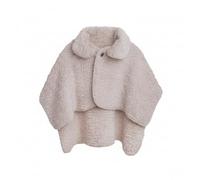 Écharpe en polaire à dos long pour femme, poncho chaud avec bouton, châle thermique doux pour préparer le petit-déjeuner et la nuit, veste de lit confortable pour personnes âgées et bureau