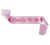 Écharpe en satin rose pour future maman, décorations de fête prénatale, cadeaux pour elle, écharpes pour papa, grande sœur, grand-mère, tante à être,3 couleurs (rose, bleu, blanc)