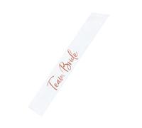 Echarpe en satin team bride blanche et rose gold 75 cm - Blanc