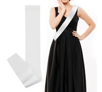 Écharpe en satin vierge non imprimée pour femmes et filles, fête d'anniversaire, concours de beauté, mariage, enterrement de vie de jeune fille, festival (160 x 9,5 cm)