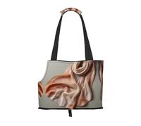 Écharpe en soie avec gaze imprimée sac à bandoulière, convient pour les petits chiens et chats, sac de courses et de voyage à double usage