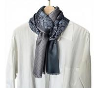 Écharpe en Soie de mûrier pour Homme - Écharpe en sergé de Soie de mûrier Extra Longue, Luxueuse, Douce et Soyeuse pour la Chaleur, Bureau, Affaires, Mariage, Voyage, Toutes Les Saisons