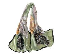 Écharpe en soie Femmes Châle Silk scarf Women Shawl Yellow Scarf Stain Neckerchief Head Wrap Thin Scarf Ladies Beach Shawl Vintage Bridal Chiffon Scarf Muslim Colorful Cloth Belt (Griss)