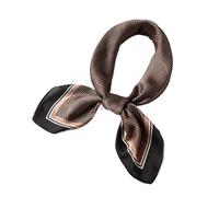 éCharpe En Soie Pour Femme Foulard carré noir et gris, fin, en soie, décoratif, professionnel, for femme(Grey)