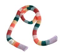 Écharpe en tricot, fine et colorée à rayures | Écharpe douce, pour temps froid, usage quotidien, activités de plein air, voyage, vacances, protection du cou, sports d'hiver, a, Refer to description