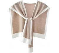 Écharpe en tricot noué pour femme, châle de voyage, pour le quotidien ou comme cadeau, Kaki 01, taille unique