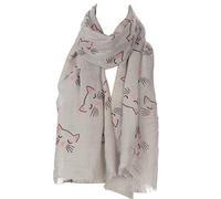 Écharpe en voile de printemps pour femme - Joli motif dessin animé Meow pour impression - Couverture de plage - Protection solaire - Cou - Écharpe d'hiver pour homme - Cachemire, gris, Taille unique
