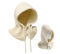 Écharpe Et Chapeau Intégrés 1 Pièce, Bonnet En Laine De Protection Auditive, Bonnet Tricoté Simple, Produits Thermiques D'Hiver, Bonnet D'Hiver Pour Femme