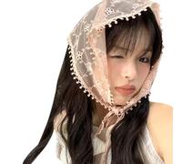 Écharpe ethnique en dentelle pour filles, bandanas, bandeau turban pour femme, accessoire de tête