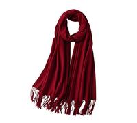 écharpe Etole Femme Echarpe Femme Echarpe Bordeaux Femme Une variété d'écharpe d'imitation de couleur unie pour femmes, châle à bavoir épais et chaud, écharpe cadeau Foulard Rouge Feria Idee Cadeau