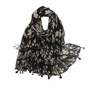 Écharpe Etole Foulard Echarpe Femmes Foulard Mode Tassel Viscose Châle Chantiers Bandeau Hijab Echarpes légères Écharpe Col Foulard for femmes Mesdames, 180 x 90cm Châle ( Blue : F , Size : 180x90cm )