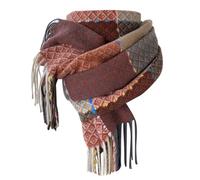 Echarpe Femme Chaude - Écharpe Femme Nouveau Châle Rétro Coréen pour Saison Automne Hiver 2024 Style Élégant et Confortable