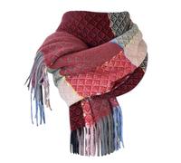 Echarpe Femme Chaude - Écharpe Femme Nouveau Châle Rétro Coréen pour Saison Automne Hiver 2024 Style Élégant et Confortable