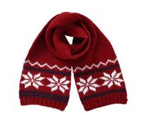 Echarpe Femme Chaude, ÉCharpe pour Femme Bonnet d'hiver Chaud Tricoté pour Les FêTes Motif Flocons De Neige Doublé Polaire Thermique en Fil Doux Style RéTro