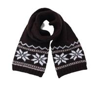 Echarpe Femme Chaude, ÉCharpe pour Femme Bonnet d'hiver Chaud Tricoté pour Les FêTes Motif Flocons De Neige Doublé Polaire Thermique en Fil Doux Style RéTro