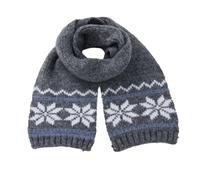 Echarpe Femme Chaude, ÉCharpe pour Femme Bonnet d'hiver Chaud Tricoté pour Les FêTes Motif Flocons De Neige Doublé Polaire Thermique en Fil Doux Style RéTro