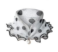 Echarpe Femme Chaude - Pearl Edge Gold Silk Bib Or Dentelle Changeable Écharpe Mode Carré D'Écharpe (Multicolor8 One Size)