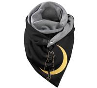 Echarpe Femme Foulard Femme Écharpe Bohème Plumes Imprimées Hiver Court Châle Ethnique Enveloppant Voyage