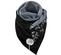 Écharpe Femme Hiver Avec Bouton Vintage- Écharpes Châles Mode Chic Couleur Unie- Écharpe Triangle Femme Chaud Décontracté ÉCharpe Chaud Coton RéTro Automne Hiver Doux Wrap Scarf Châles Pas Cher