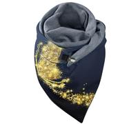 Écharpe Femme Hiver Avec Bouton Vintage- Écharpes Châles Mode Chic Couleur Unie- Écharpe Triangle Femme Chaud Décontracté ÉCharpe Chaud Coton RéTro Automne Hiver Doux Wrap Scarf Châles Pas Cher